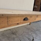 Old rustic farmhouse store table 2 drawers -2m22