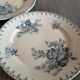 Series of 6 dessert plates in Sarreguemines earthenware model Flore style