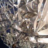 Large crystal glass flush mount from Kinkeldey, Germany, 1970s.