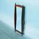 Miroir en teck scandinave des années 1960.