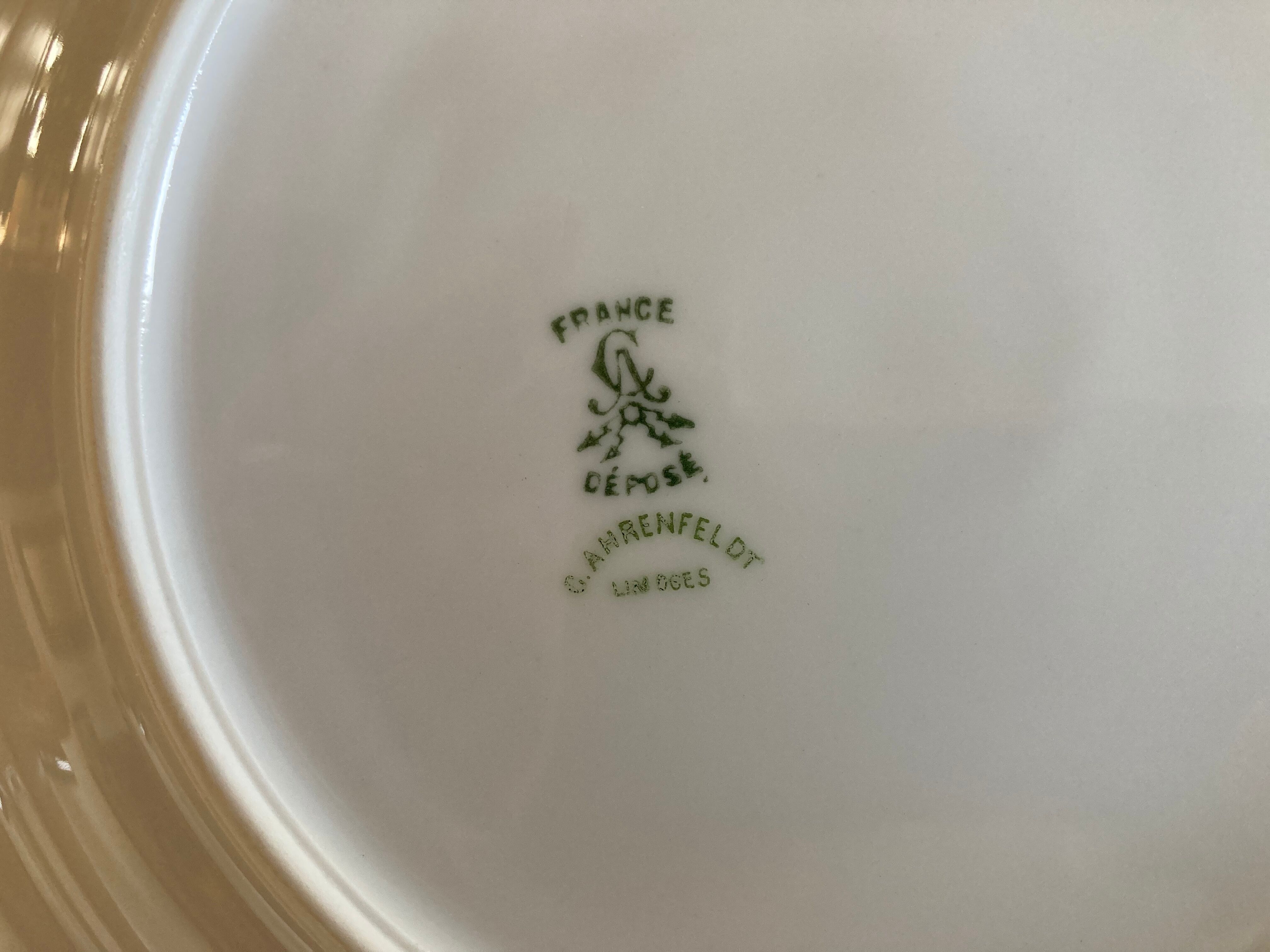 White Limoges plates