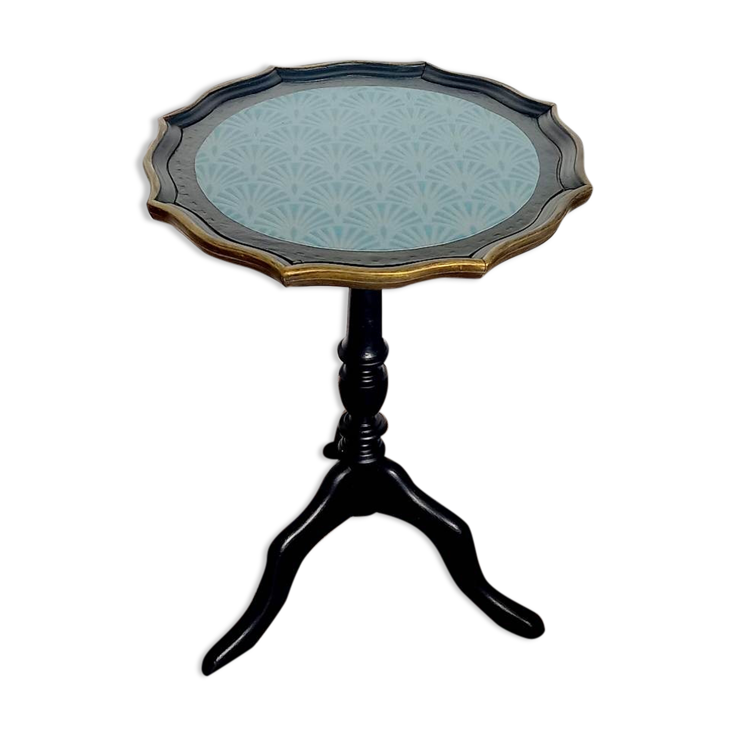 Vintage pedestal table restyled