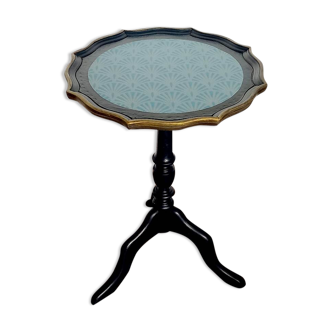 Vintage pedestal table restyled