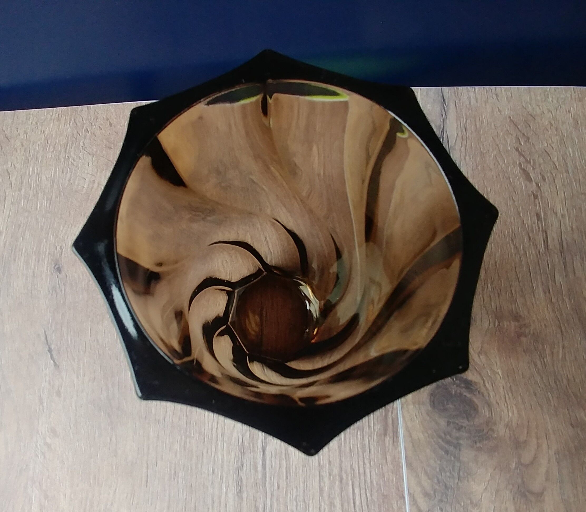 Vase in smoked glass vintage 70s