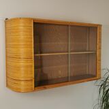 Rattan wall display case 60'