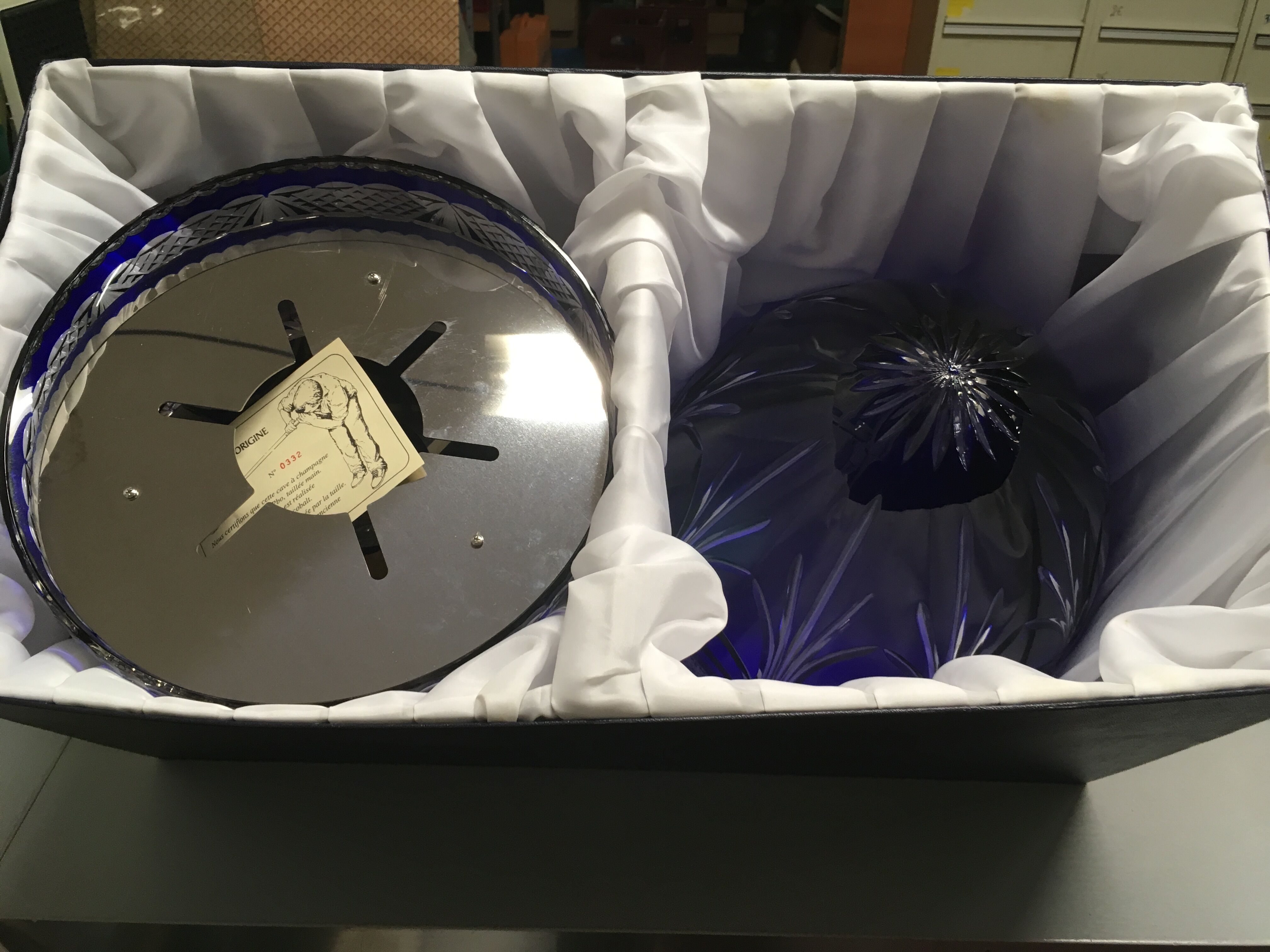 Crystal egg champagne cellar