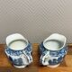 pair of English porcelain jugs with Asian decorations