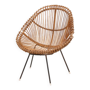 chaise italienne en rotin