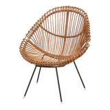 Italian rattan chair from the 60s