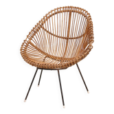 Italian rattan chair from the 60s
