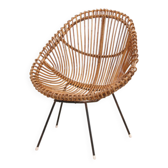 Italian rattan chair from the 60s