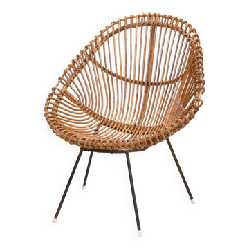 Italian rattan chair from the 60s