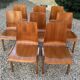 Scandinavian chairs (set of 8) in thermoformed beech from the 1960s.