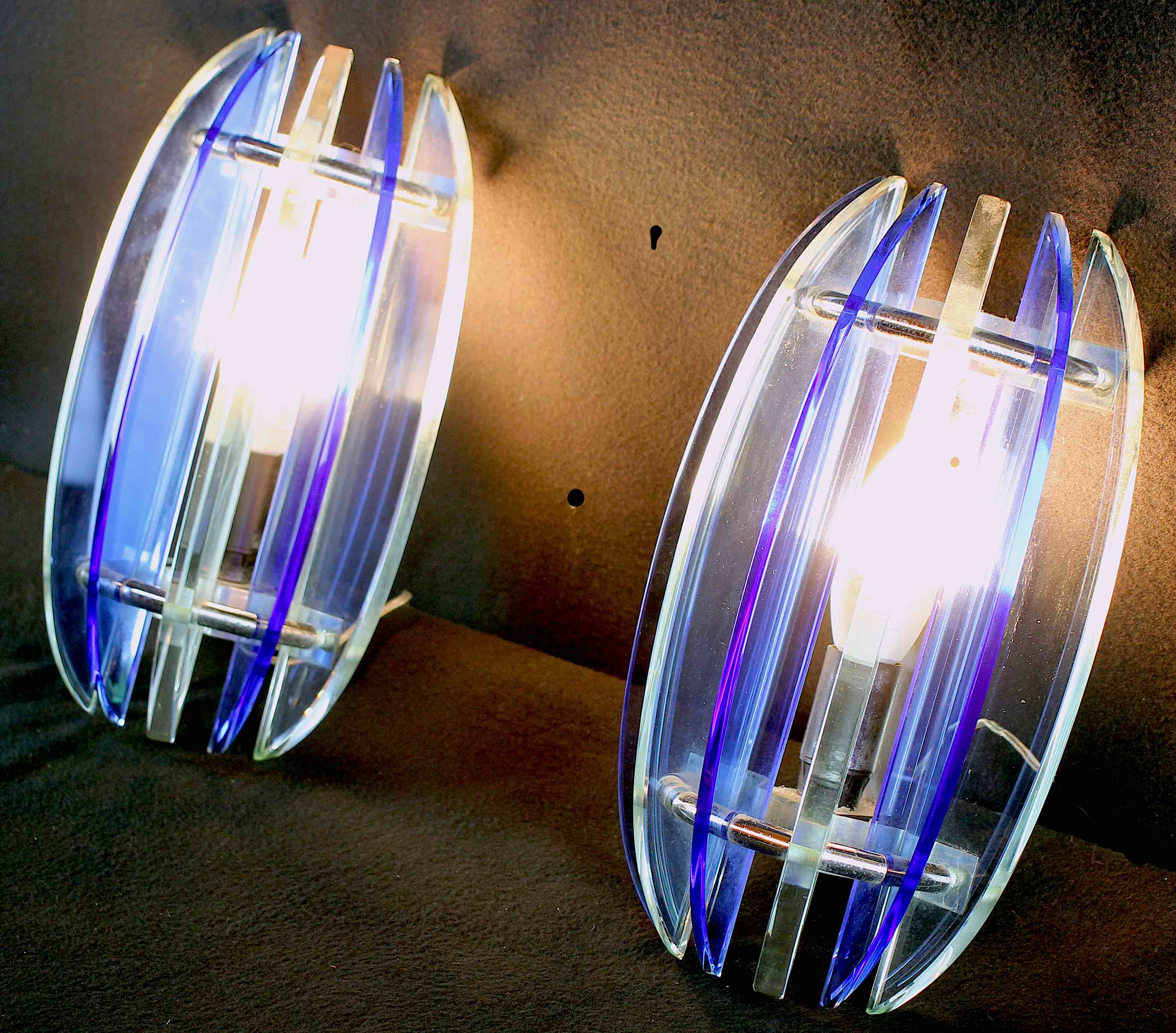 Pair of veca wall lamps italy 1970