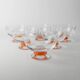 Verres à boire en verre de Murano orange - Ensemble de 6 par Le Gocce, Italie, années 1980 Pop-Art