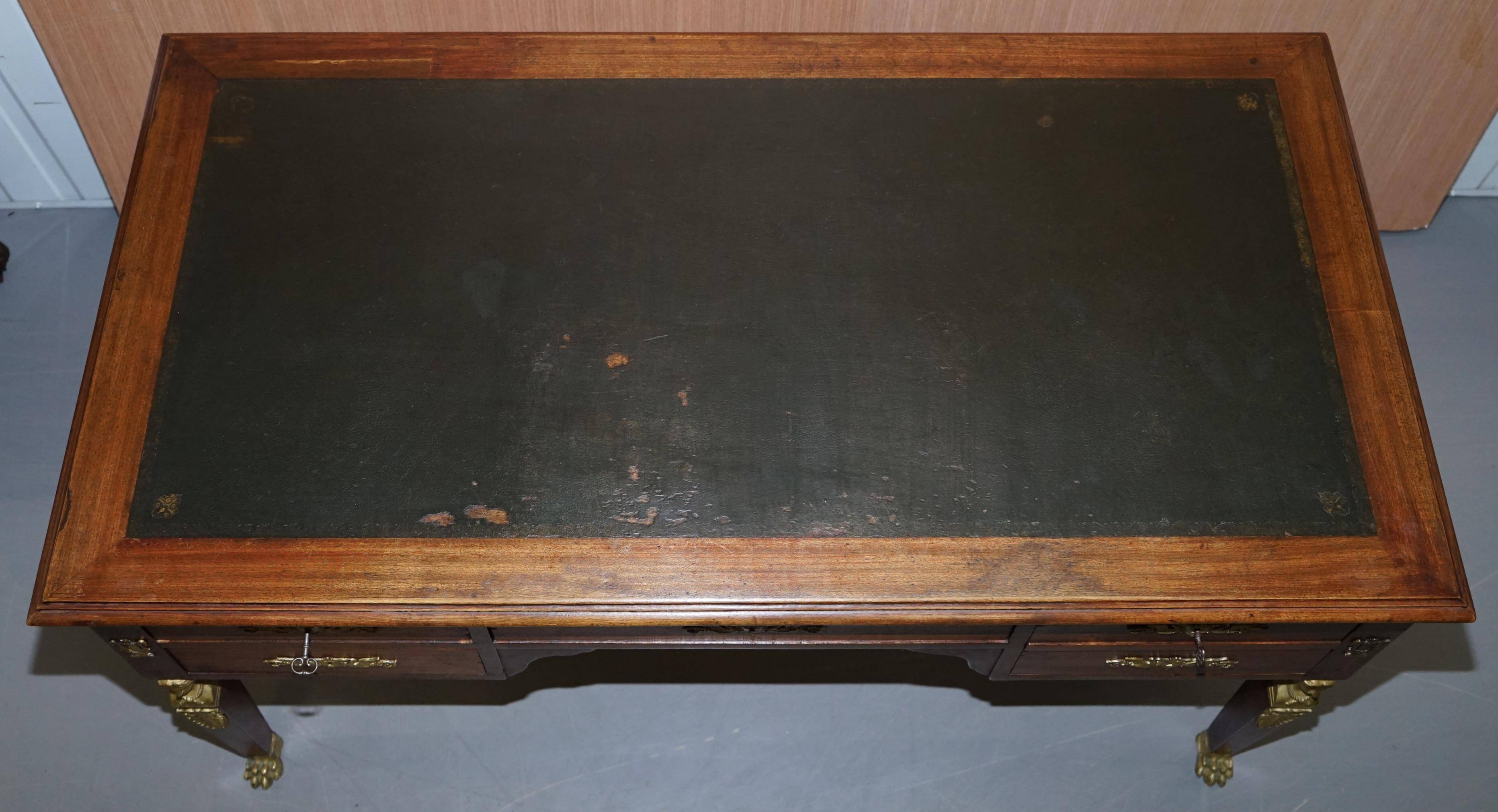 Rare Napoléon III French Empire Gilded Bronze Bureau