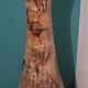 Large La Roue Vallauris ceramic vase, French, beige flower decor, 1975