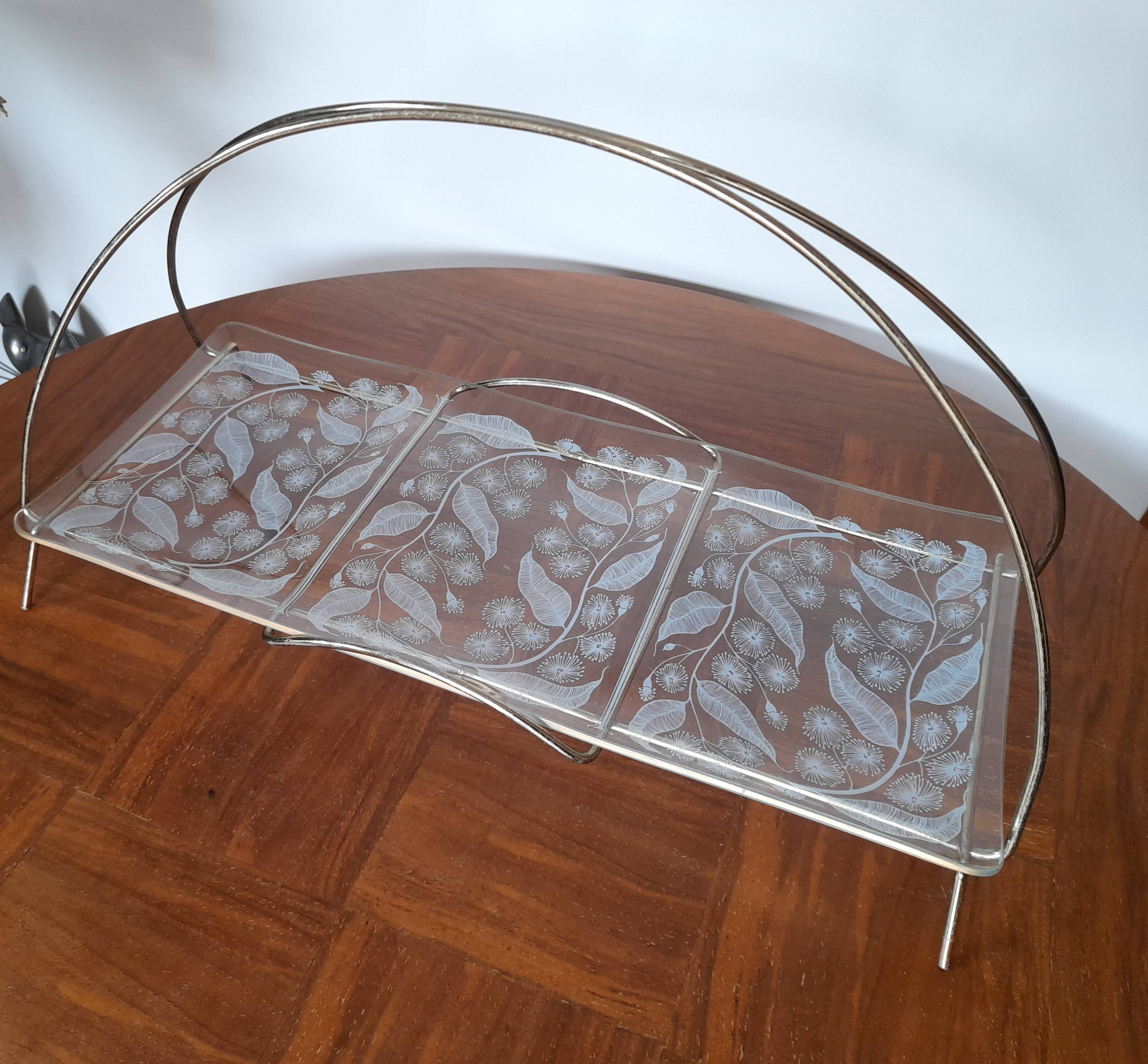 60s aperitif cake serving tray
