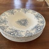 Six old K&G Lunéville hollow plates