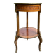 Small side table in precious wood marquetry in the Louis XV style.