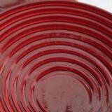 12 vintage red and gold dessert plates