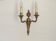 Large Bronze French Double Light Empire Wall Sconce with Urn Detail