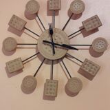 Vintage clock with dial "biscuits and cutlery"