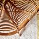 Pair of vintage basket chairs in rattan – Riviera style 1960