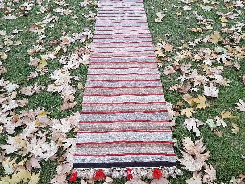 Vintage Turkish hallway rug 60x930 cm