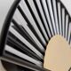 Vintage wall sconce in the shape of a fan - glass tubes and gold metal, Hollywood Regency design, Italy 1980s.