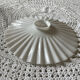 Vintage pleated opaline pendant lamp