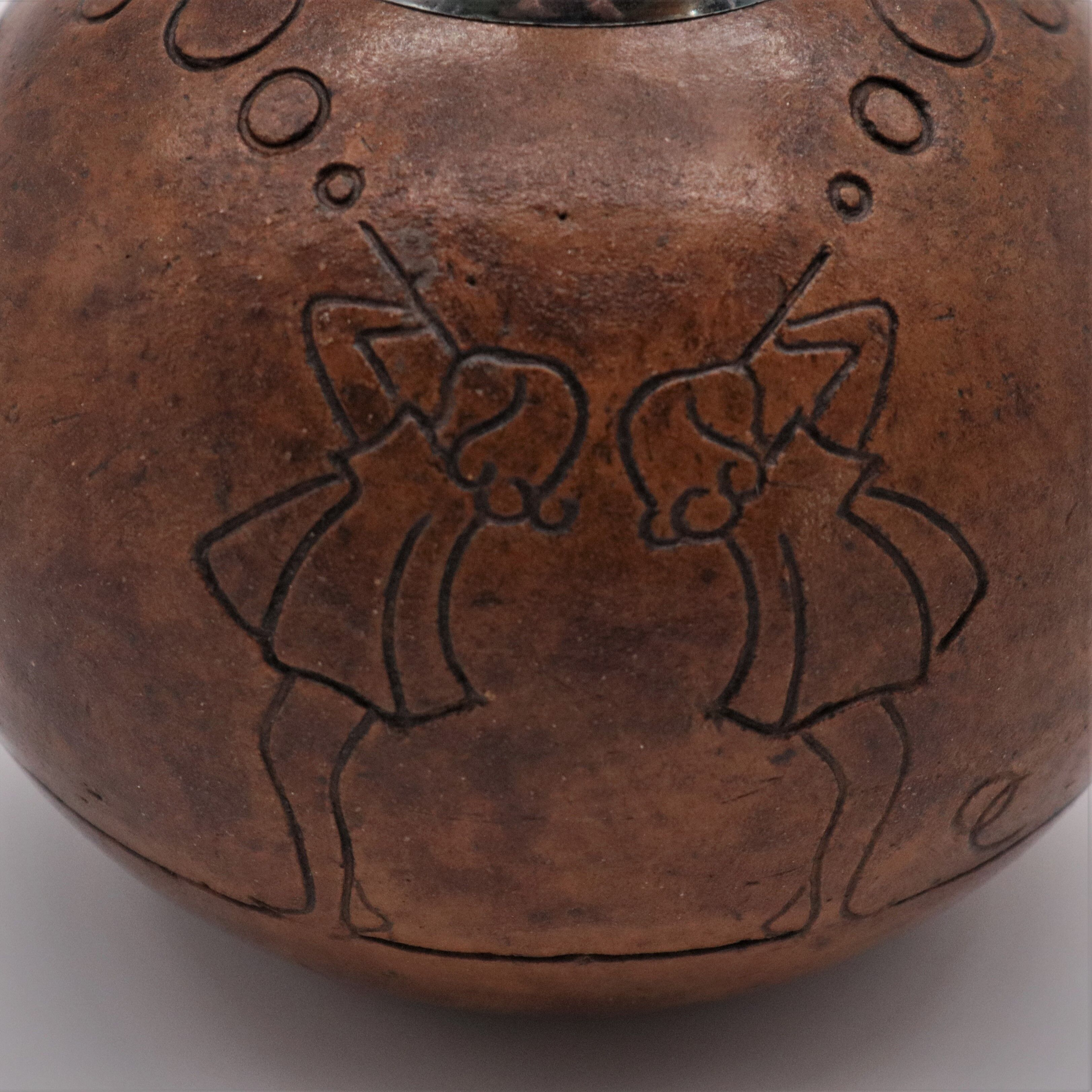 Ceramic lamp decorated with Little Girls Art-Deco 1930