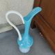 Murano blue opaline carafe vase