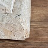 Console in glass and antique patinated metal