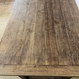 Wooden farmhouse table