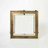 Miroir chrome métal cuivré Industriel par Belgo Chrome 1970 130x130cm