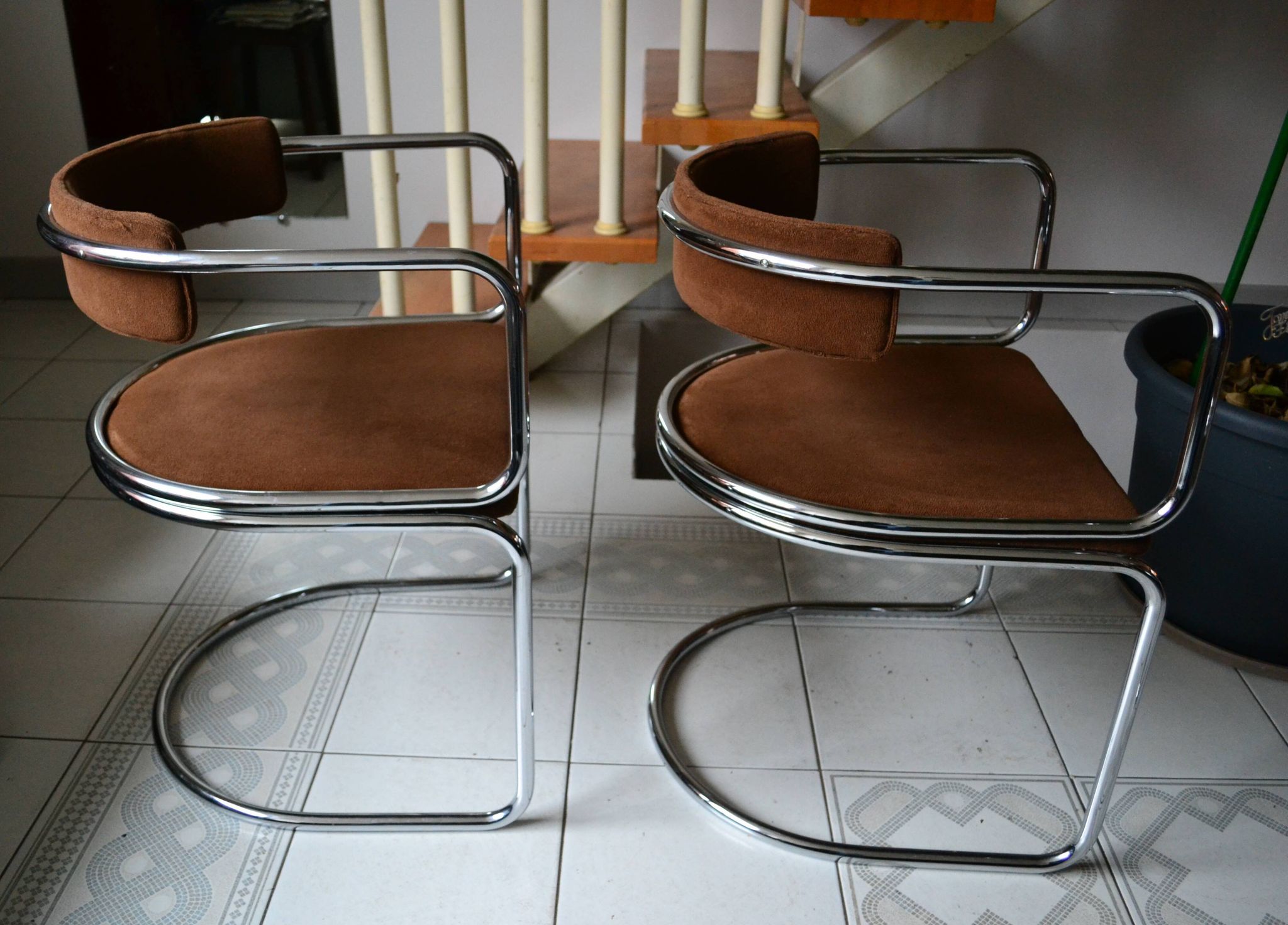 4 chaises par Renato Zévi pour Roche Bobois 1970