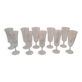 70's Glass Champagne Flutes