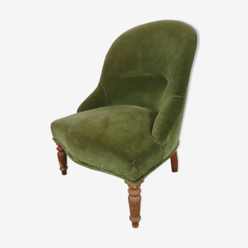 Fauteuil crapaud vert