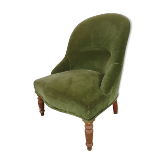 Fauteuil crapaud vert