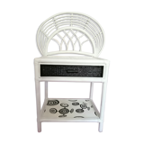 Table de chevet rotin et cannage