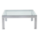 Table basse en acier et verre par Alberto Rosselli pour Saporiti, années 1970