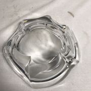 Former grand model Daum crystal ashtray signed France vintage