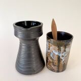 Set The Mug, its pitcher and its spoon, signed glazed terracotta