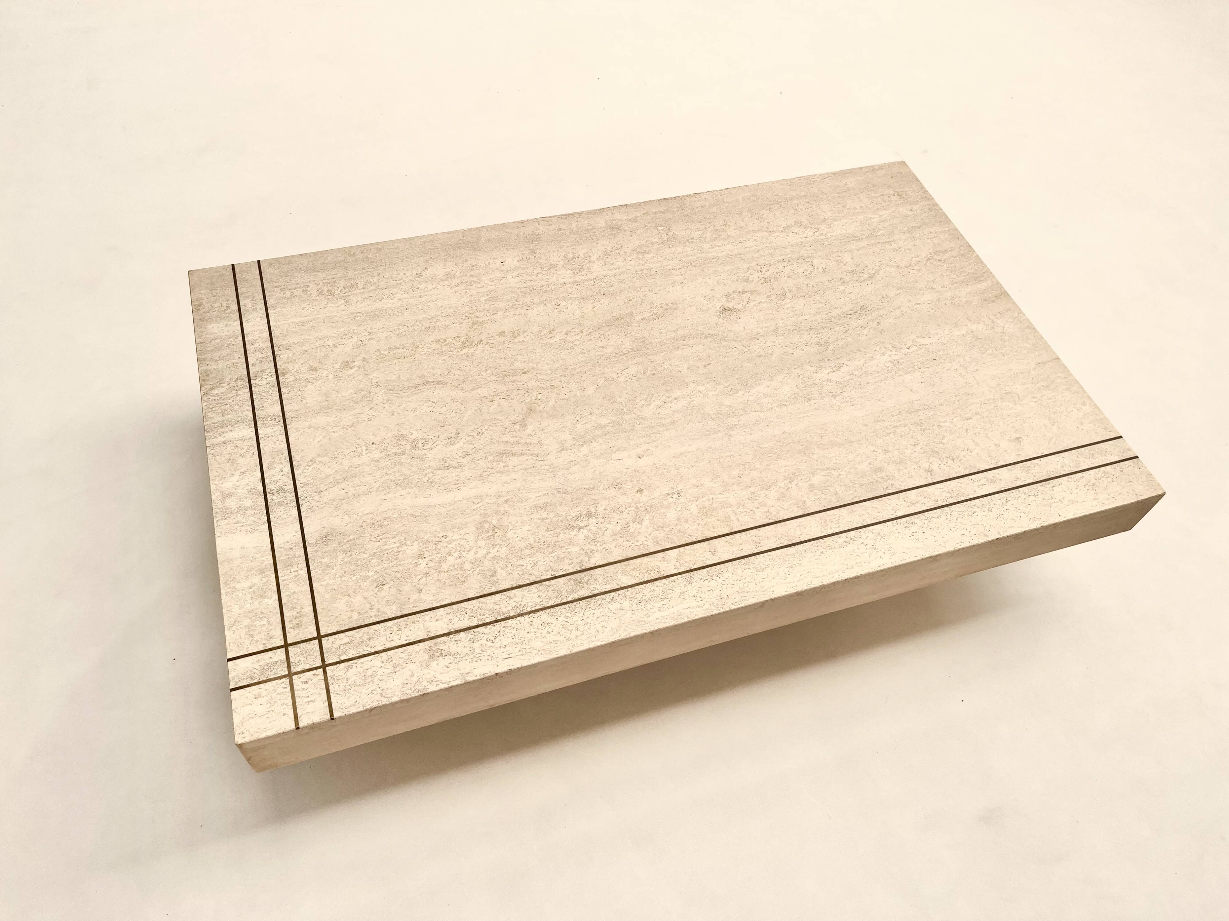 Travertine Coffee table 1960's Italy