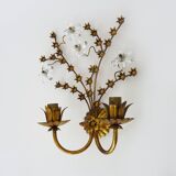 Magnificent vintage Italian wall light with Swarovski crystal, 1970s