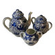Blue White Japanese Porcelain Tea Set