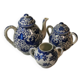 Service à Thé Porcelaine Japonaise Bleu Blanc