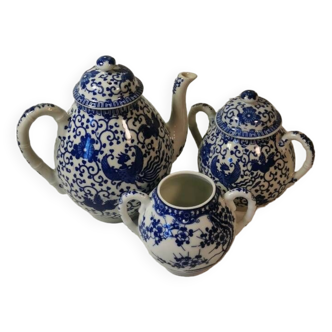 Blue White Japanese Porcelain Tea Set