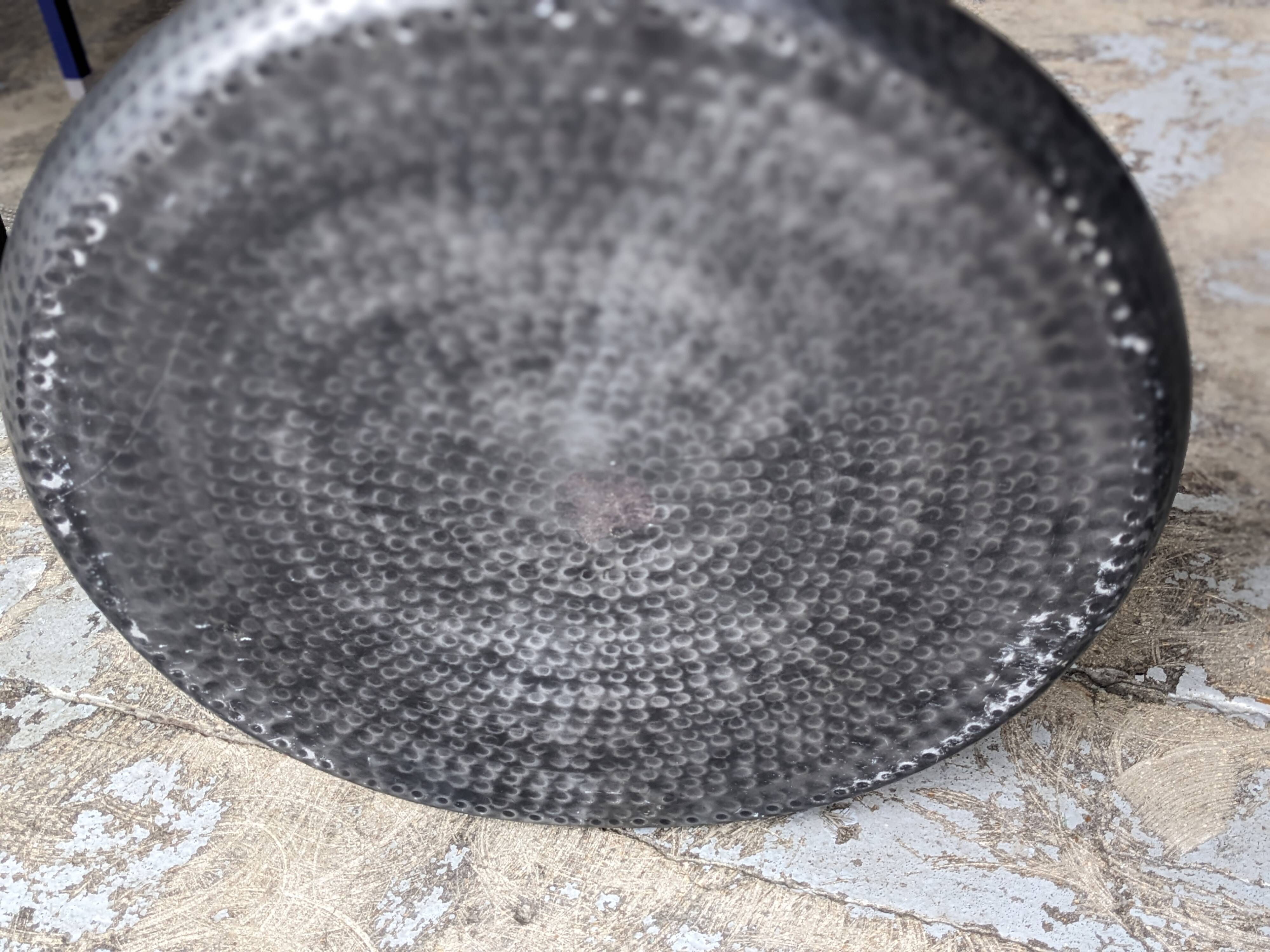 Large struck metal tray